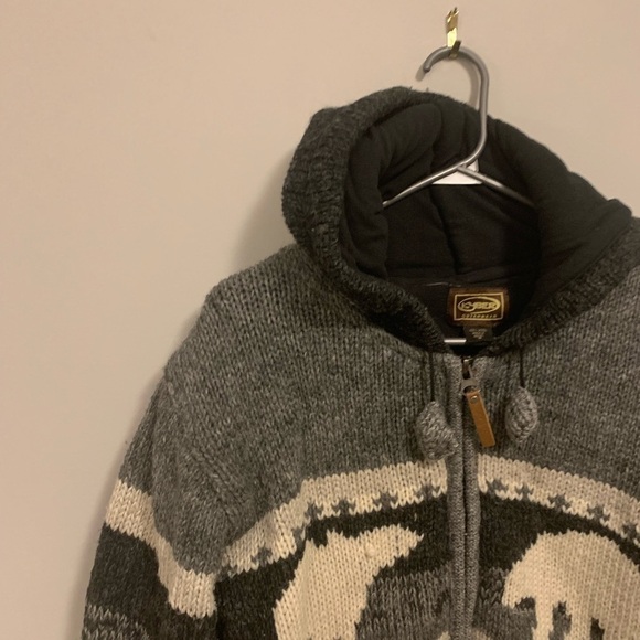 kyber Outerwear Wool Zip-Up Sweater - Size small - Picture 8 of 12